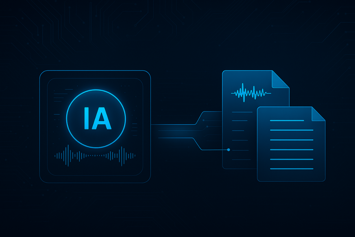 IA para transcrever áudio