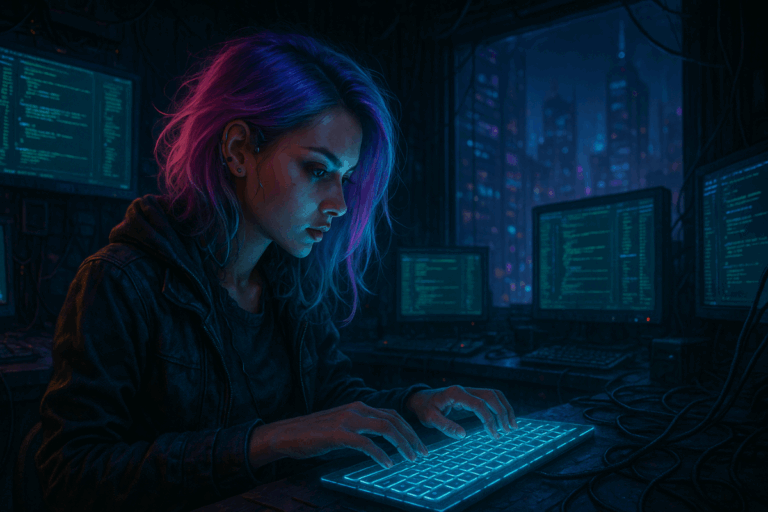 Prompts para imagens estilo cyberpunk
